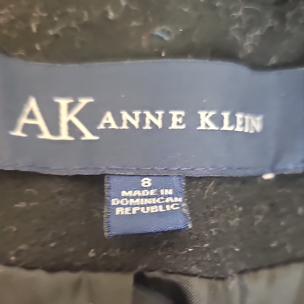 Anne Klein Black Hooded Trench Coat - Picture 3 of 5